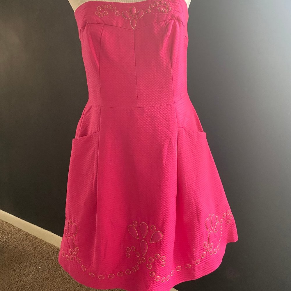 Lilly Pulitzer Strapless Pink Dress